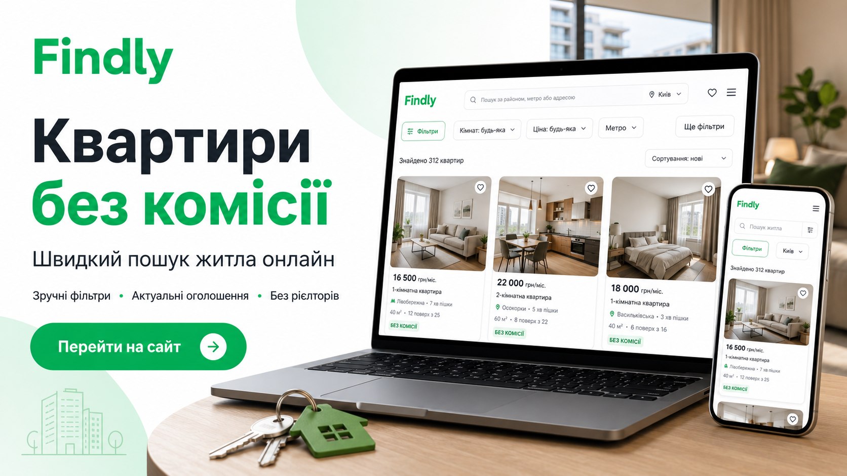 Findly | Квартири без комісії