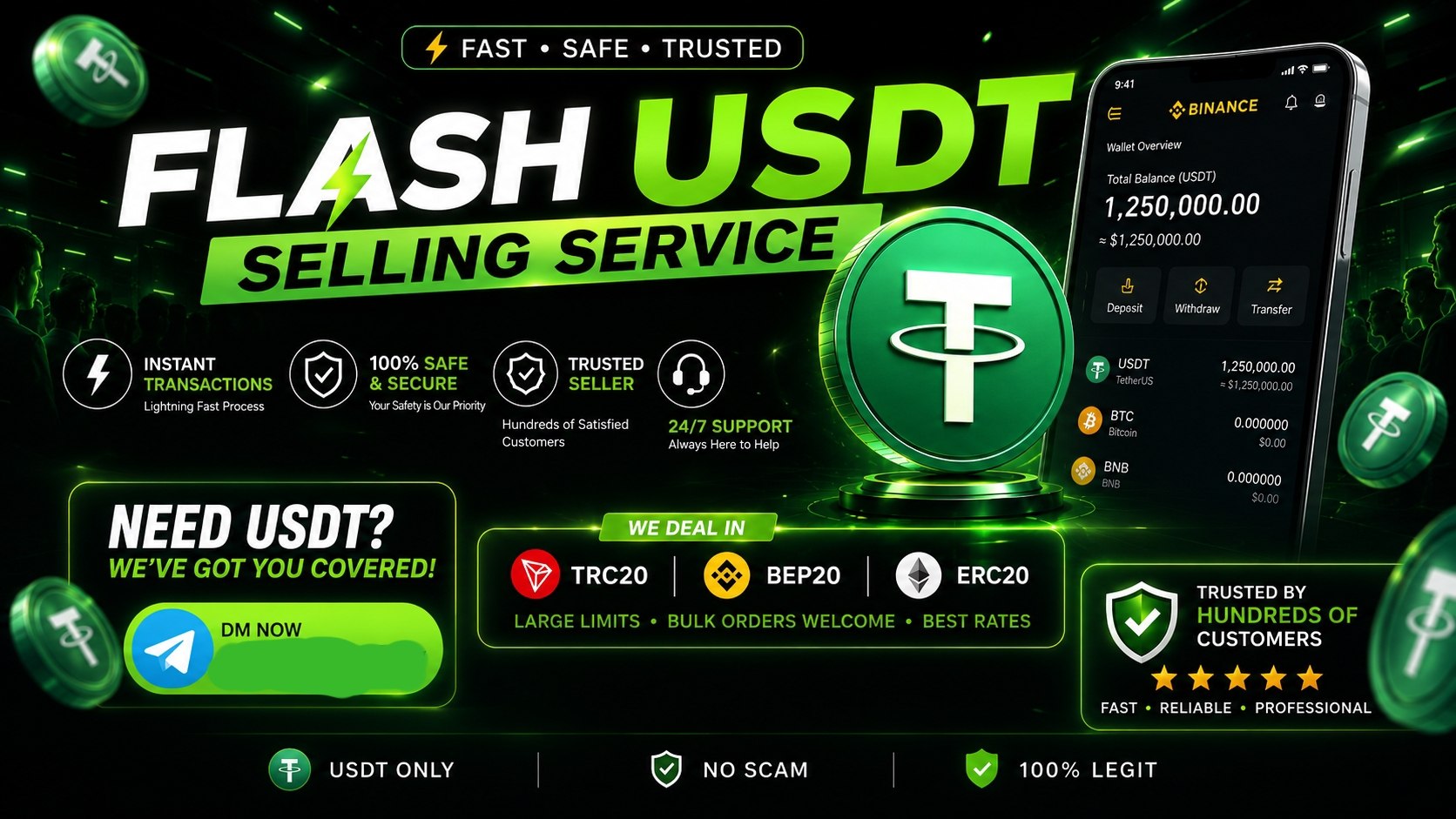 FLASH CRYPTO USDT BTC