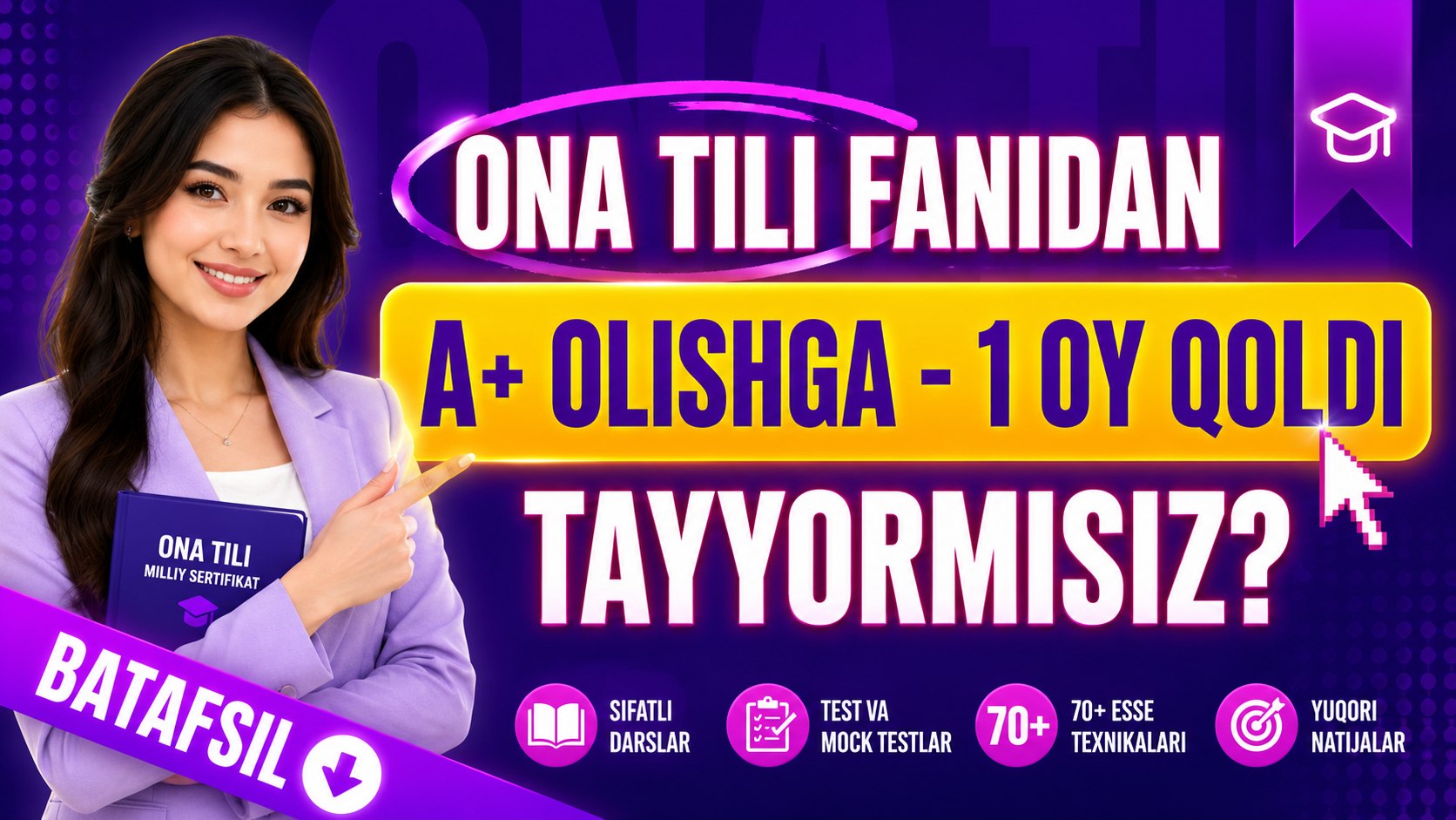 Iskandarova Ona tili Milliy Sertifikat