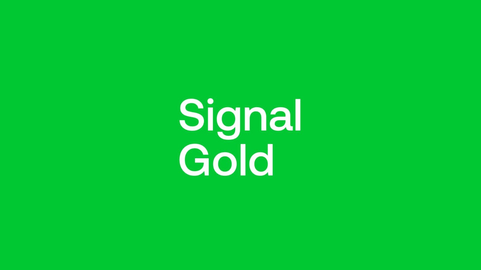 Daily Gold Signals